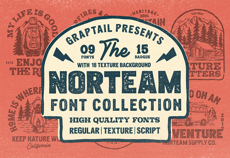 The Norteam Fonts And Textures Collection