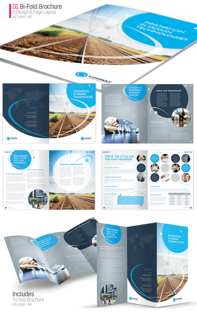 8 Print-Ready Bi-Fold & Tri-Fold Brochure Templates - Artixty