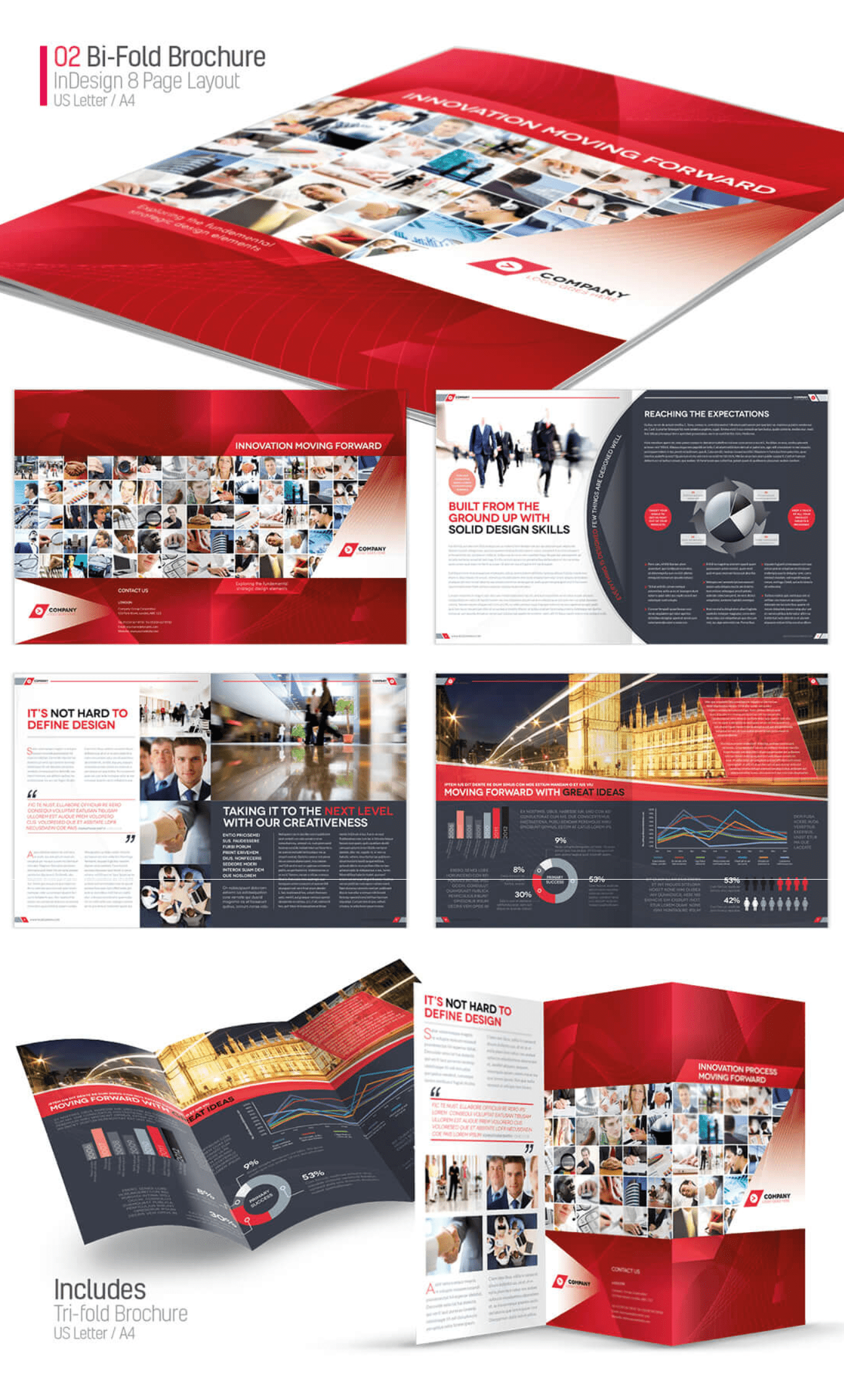 8 Print-Ready Bi-Fold & Tri-Fold Brochure Templates - Artixty