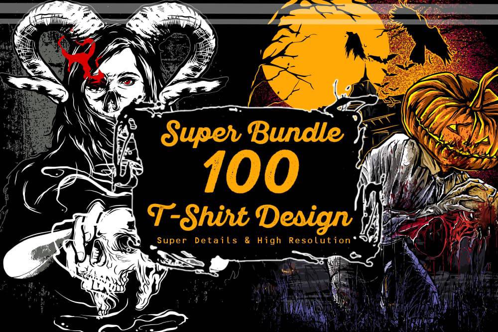 Mega T-Shirt Designs Bundle - 260 Design Templates - Artixty