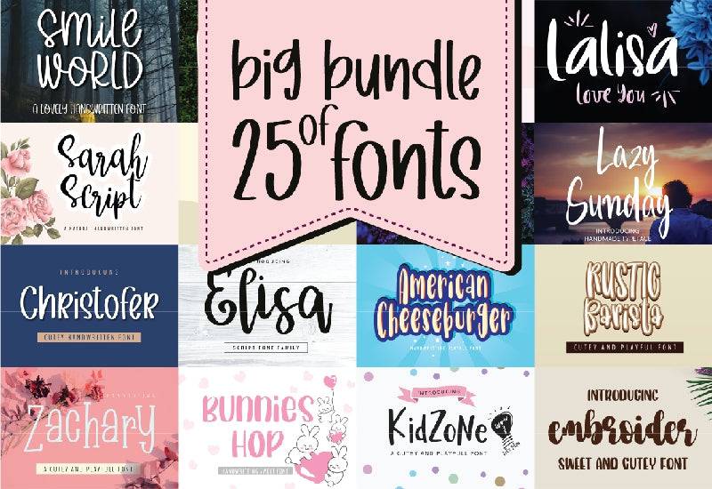 The Big Bundle Of 25 Premium Fonts | Artixty