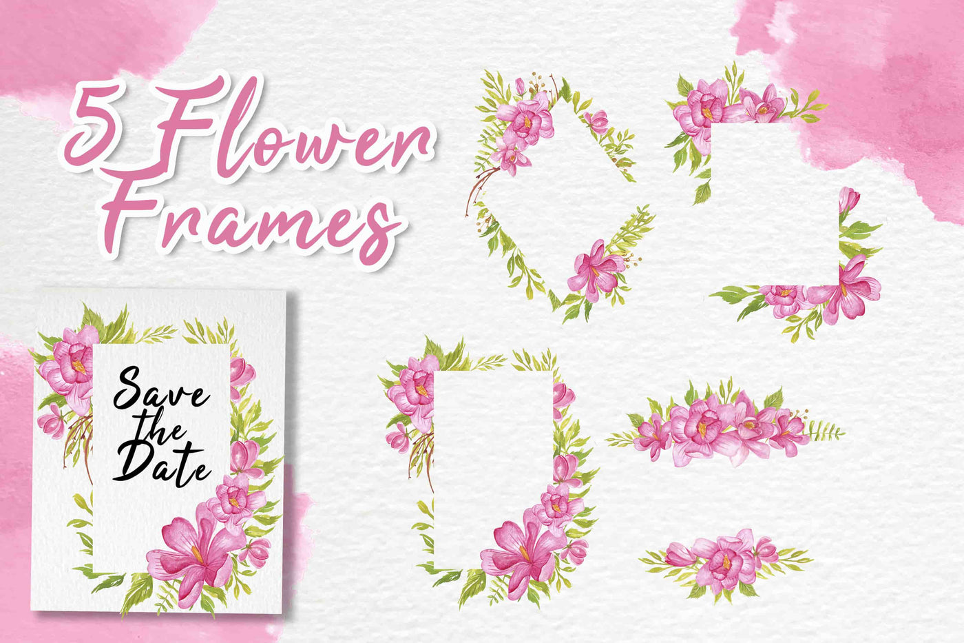 300+ Watercolor Flower Clip Art Bundle Vol. 1 - Artixty