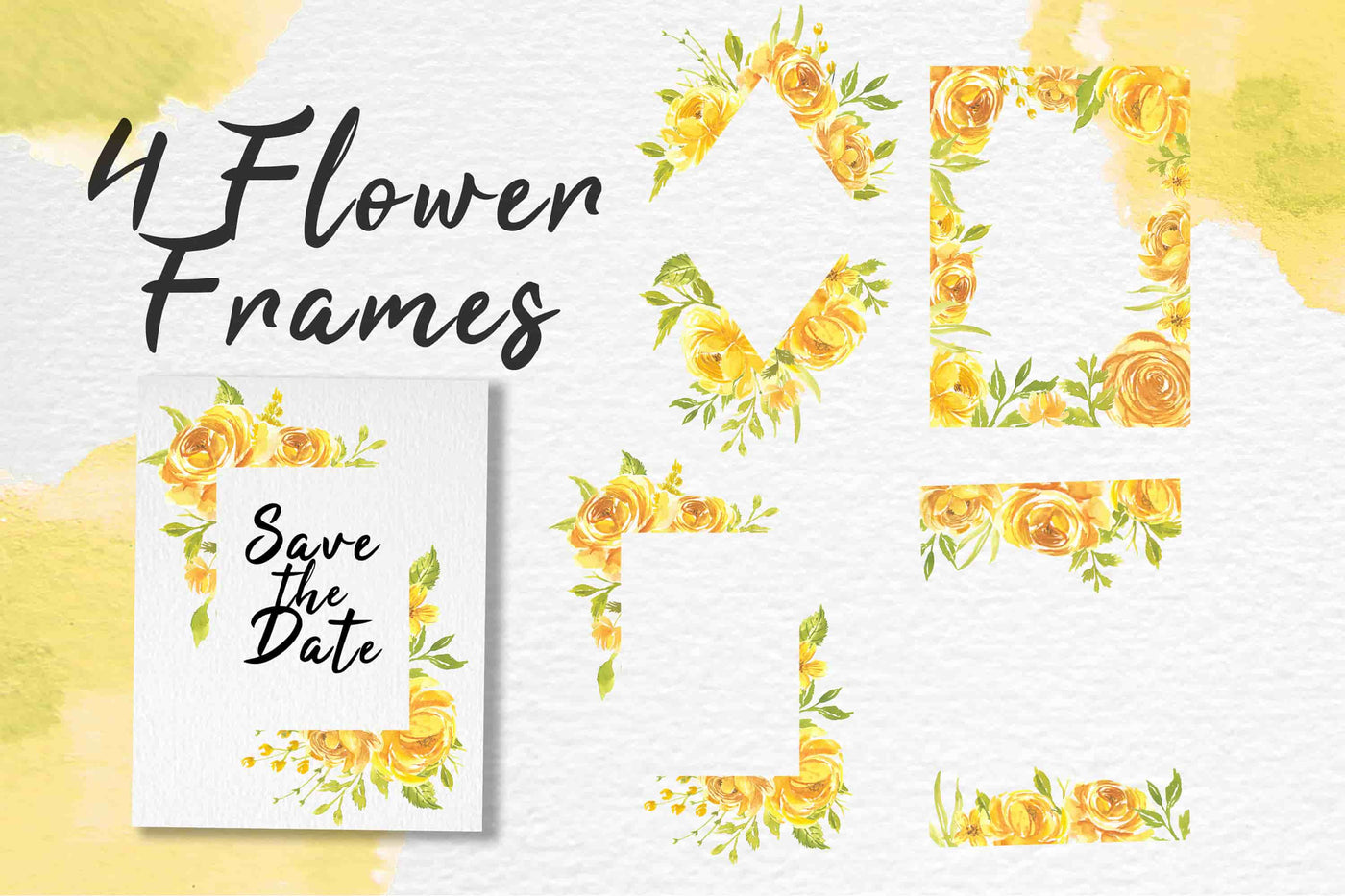 300+ Watercolor Flower Clip Art Bundle Vol. 1 - Artixty