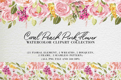 300+ Watercolor Flower Clip Art Bundle Vol. 1 - Artixty