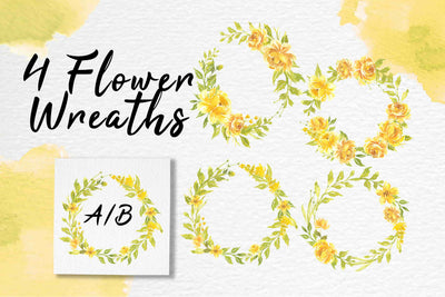 300+ Watercolor Flower Clip Art Bundle Vol. 1 - Artixty