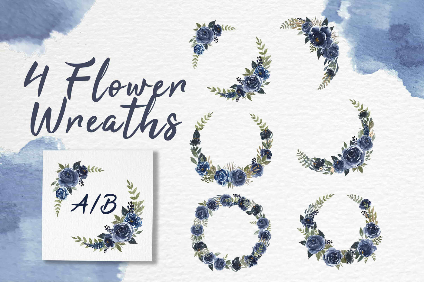 300+ Watercolor Flower Clip Art Bundle Vol. 1 - Artixty