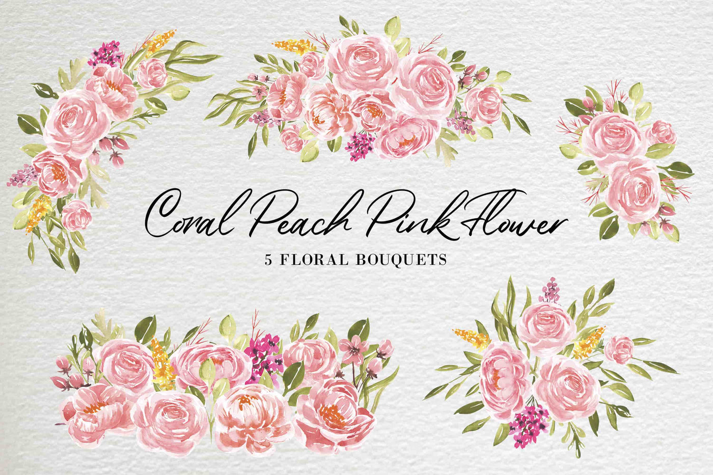 300+ Watercolor Flower Clip Art Bundle Vol. 1 - Artixty