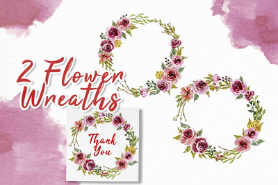 300+ Watercolor Flower Clip Art Bundle Vol. 1 - Artixty