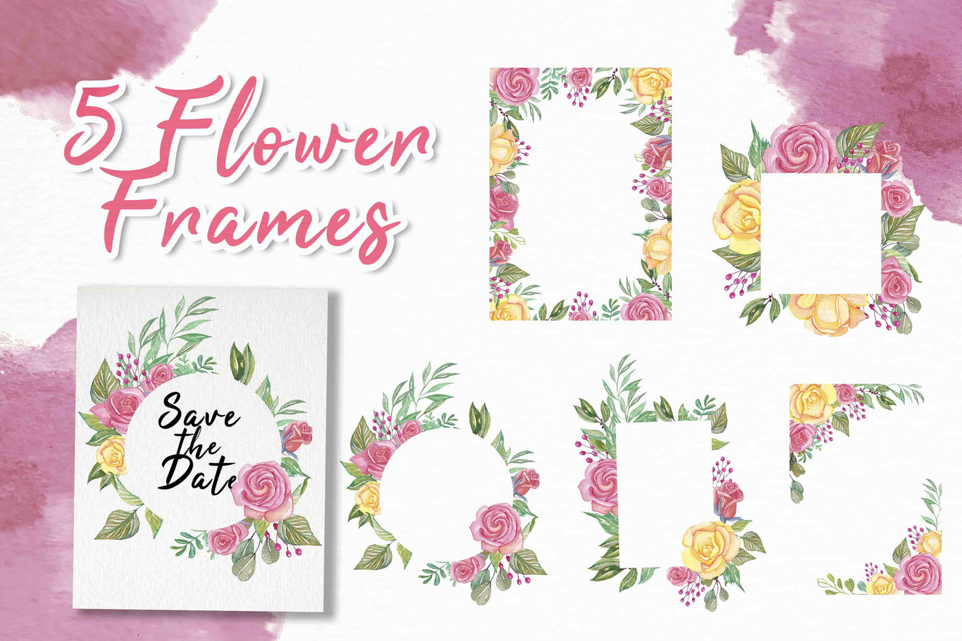 300+ Watercolor Flower Clip Art Bundle Vol. 1 - Artixty