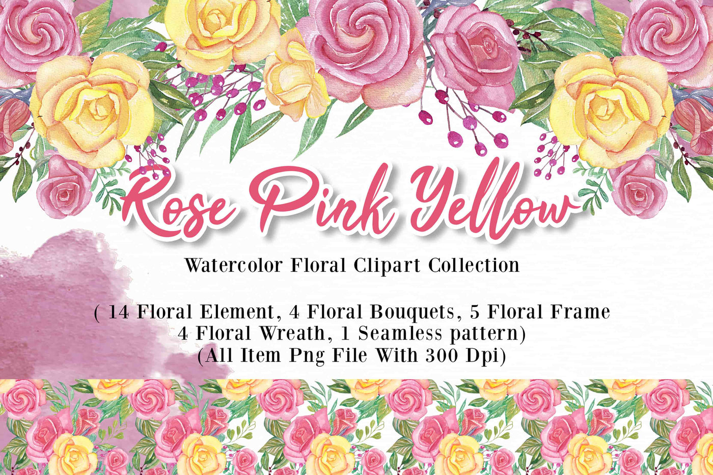 300+ Watercolor Flower Clip Art Bundle Vol. 1 - Artixty