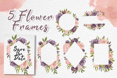 300+ Watercolor Flower Clip Art Bundle Vol. 1 - Artixty