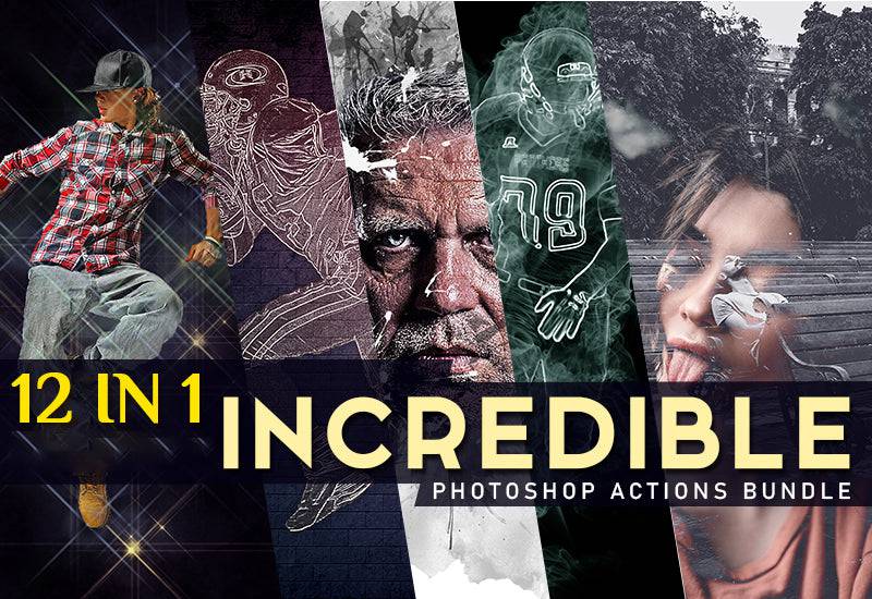 12-In-1 Incredible Photoshop Actions Bundle - Artixty