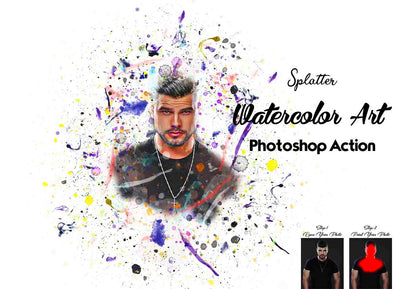 16 Watercolor Painting Photoshop Action Bundle - Artixty