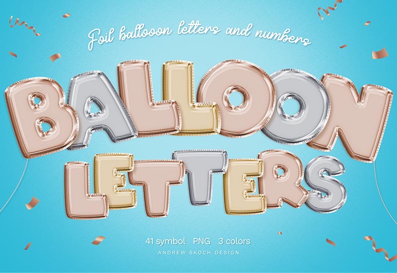 Foil Balloon Letters Bundle