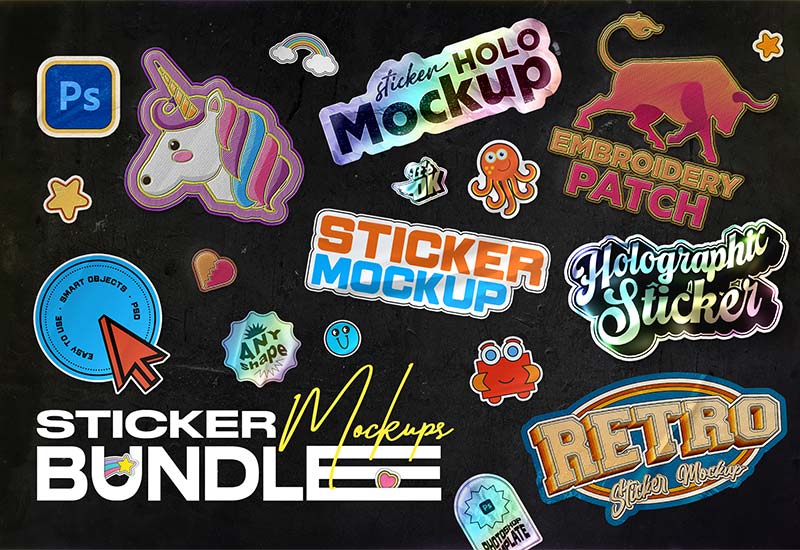 The Sticker Mockups Bundle