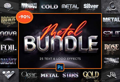 Metal Text Effects Bundle - Artixty