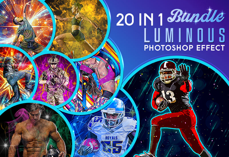 20-in-1 Luminous Photoshop Effect Bundle