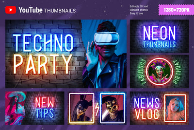 YouTube Branding Templates  Bundle - Artixty