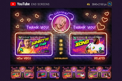 YouTube Branding Templates  Bundle - Artixty