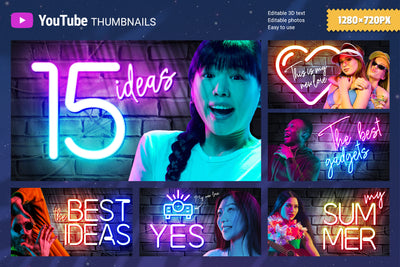 YouTube Branding Templates  Bundle - Artixty