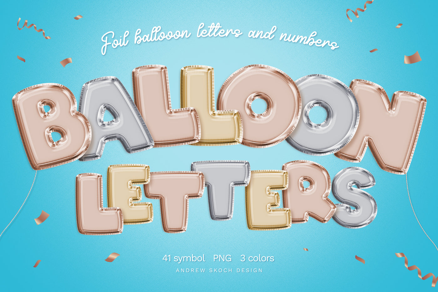 Foil Balloon Letters Bundle