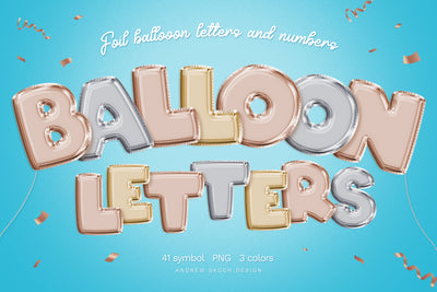 Foil Balloon Letters Bundle