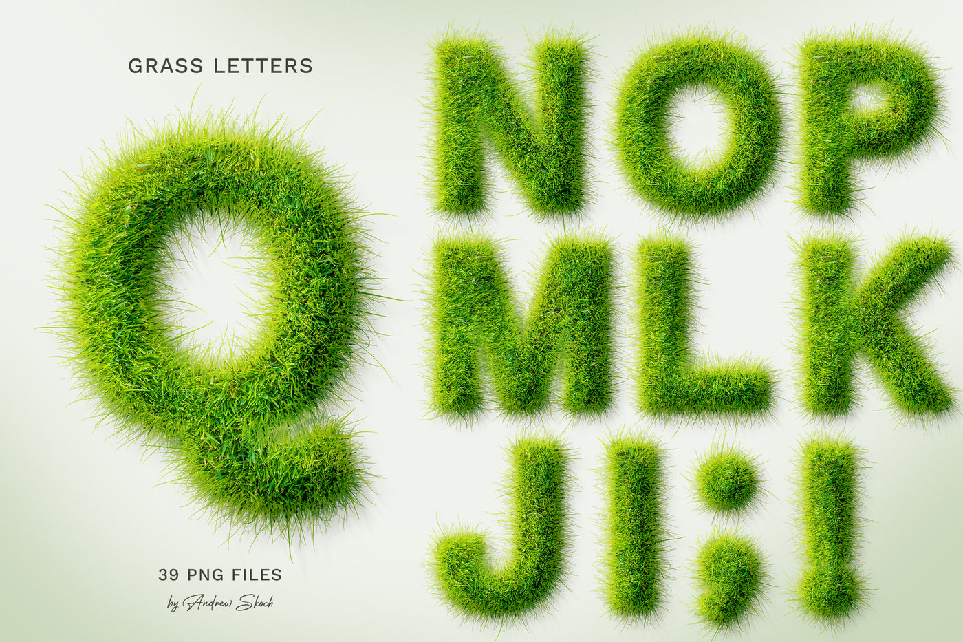 Grass Text PNG Bundle