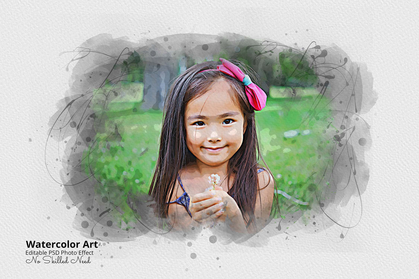 30 Portrait Watercolor Photo Effect Templates - Artixty