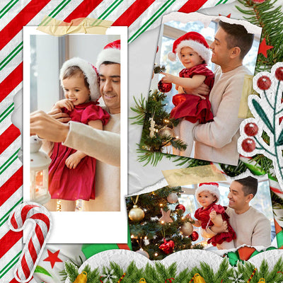 60 Christmas Polaroid Photo Template Bundle - Artixty