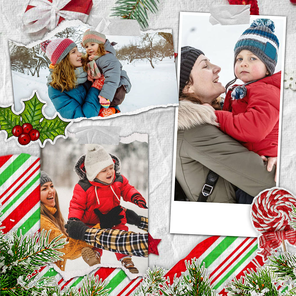 60 Christmas Polaroid Photo Template Bundle - Artixty