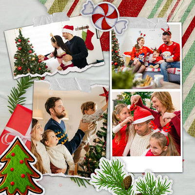 60 Christmas Polaroid Photo Template Bundle - Artixty