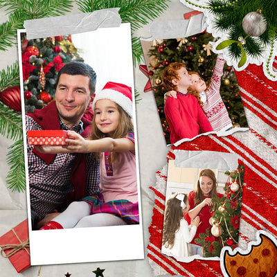 60 Christmas Polaroid Photo Template Bundle - Artixty