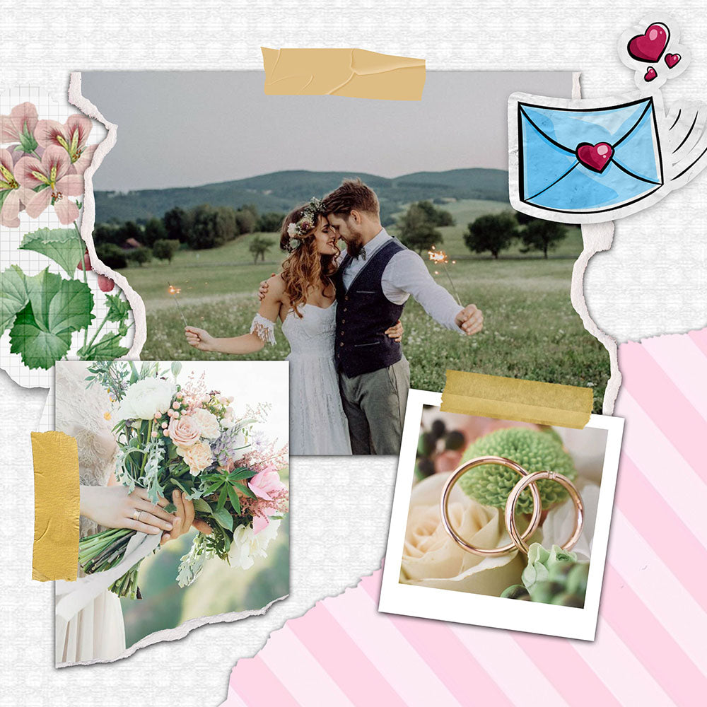 60 Wedding Edition Polaroid Photo Template Bundle - Artixty