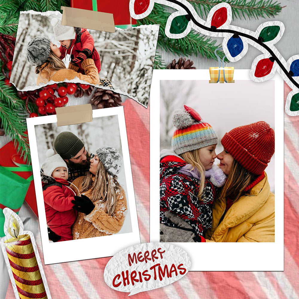 60 Christmas Polaroid Photo Template Bundle - Artixty