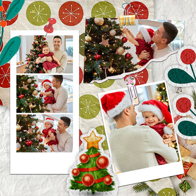 60 Christmas Polaroid Photo Template Bundle - Artixty