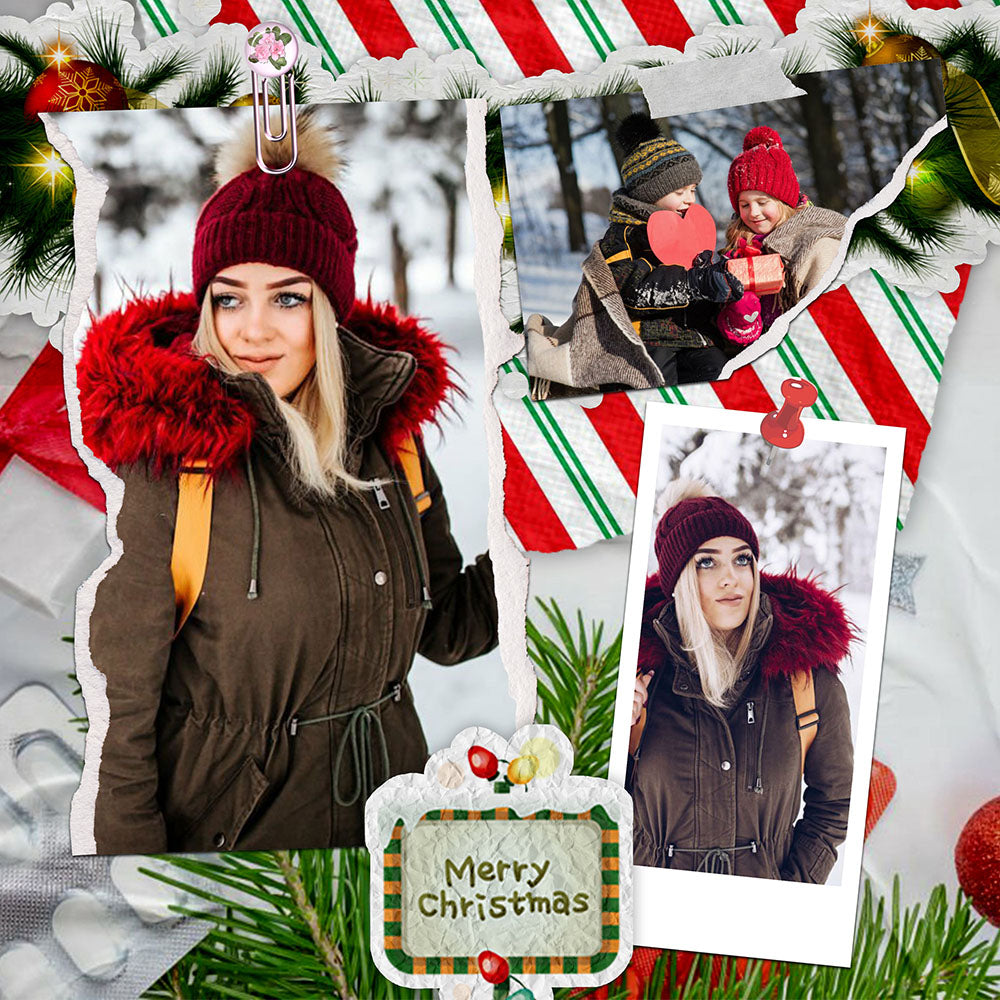 60 Christmas Polaroid Photo Template Bundle - Artixty