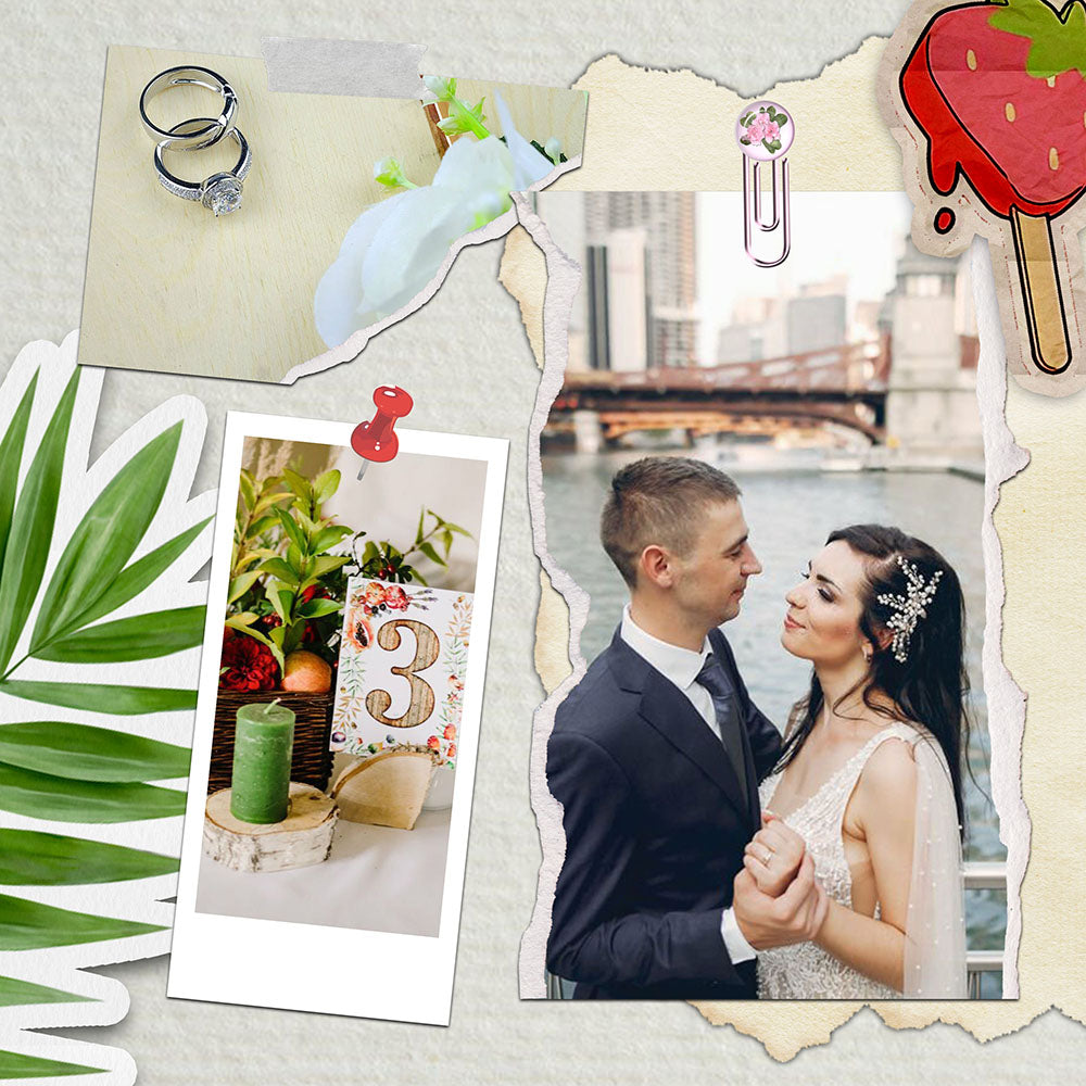 60 Wedding Edition Polaroid Photo Template Bundle - Artixty