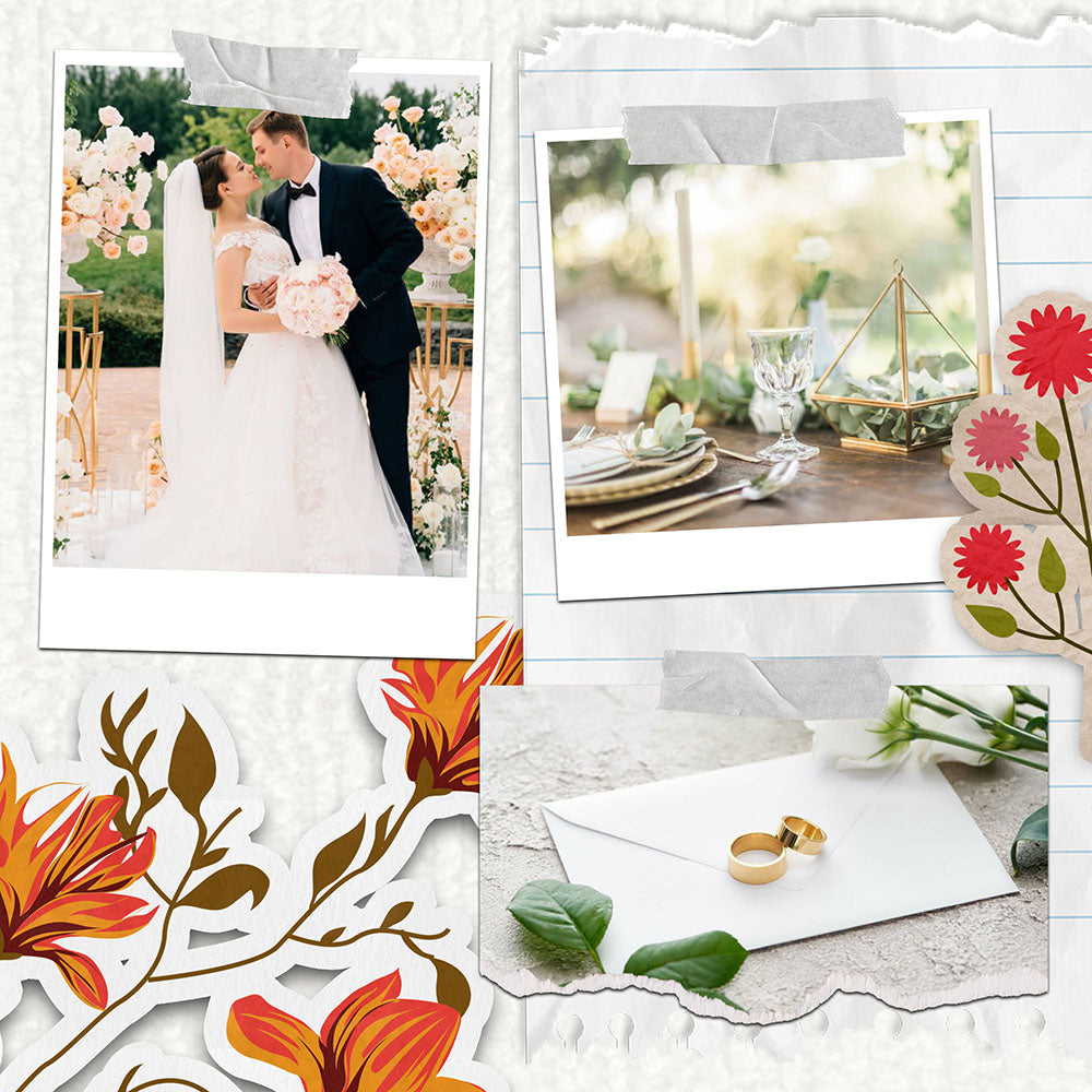 60 Wedding Edition Polaroid Photo Template Bundle - Artixty