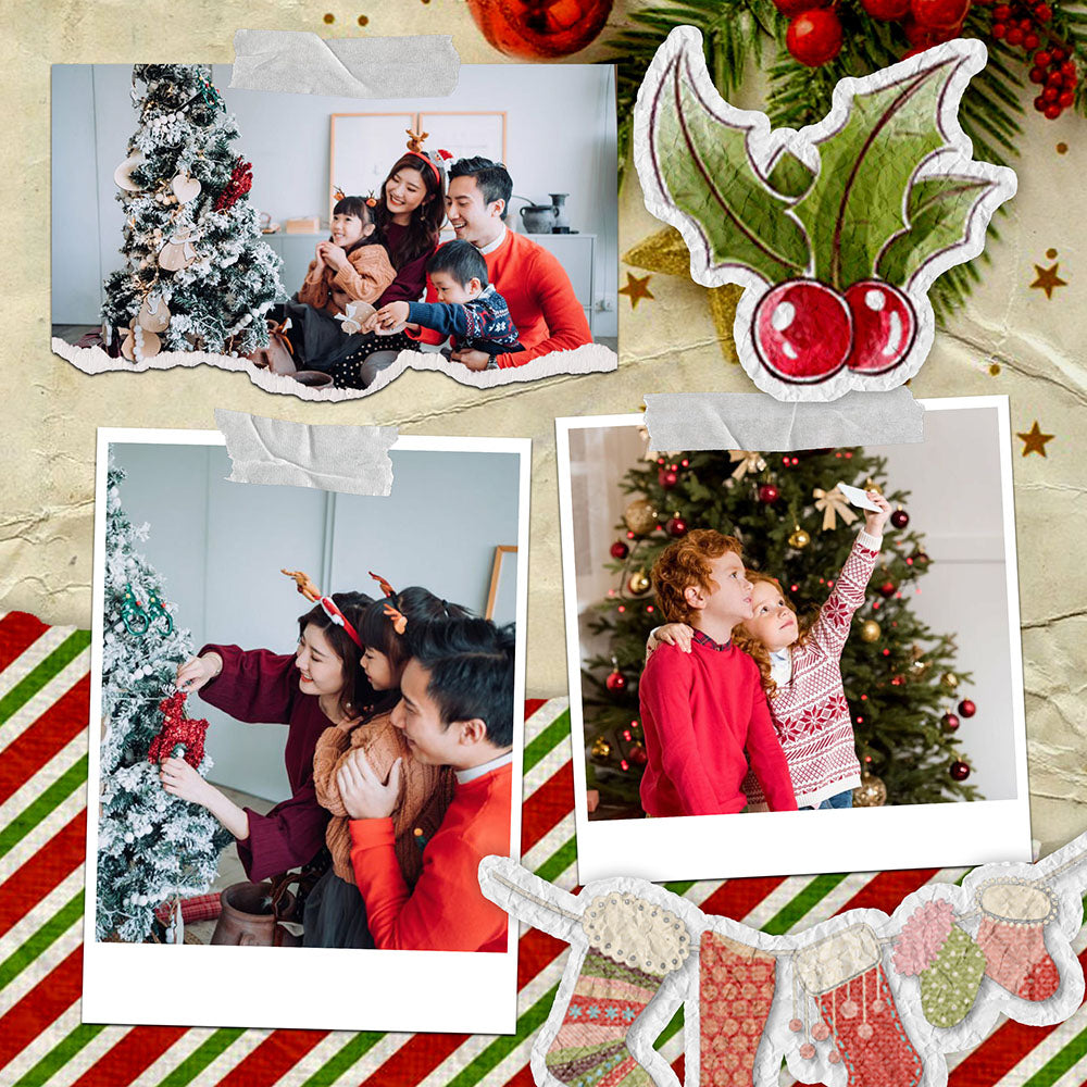 60 Christmas Polaroid Photo Template Bundle - Artixty