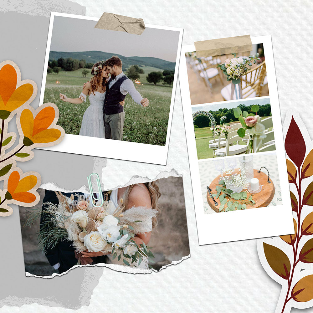 60 Wedding Edition Polaroid Photo Template Bundle - Artixty