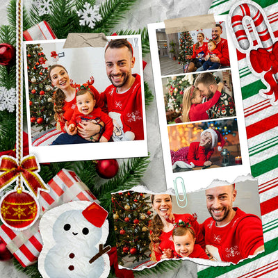 60 Christmas Polaroid Photo Template Bundle - Artixty