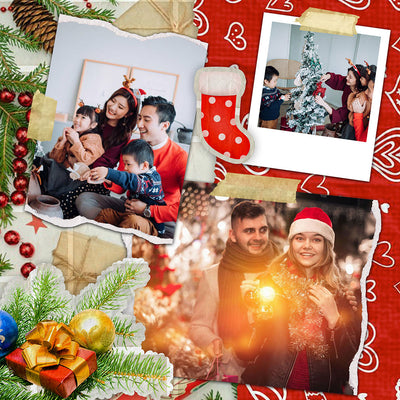 60 Christmas Polaroid Photo Template Bundle - Artixty