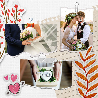 60 Wedding Edition Polaroid Photo Template Bundle - Artixty