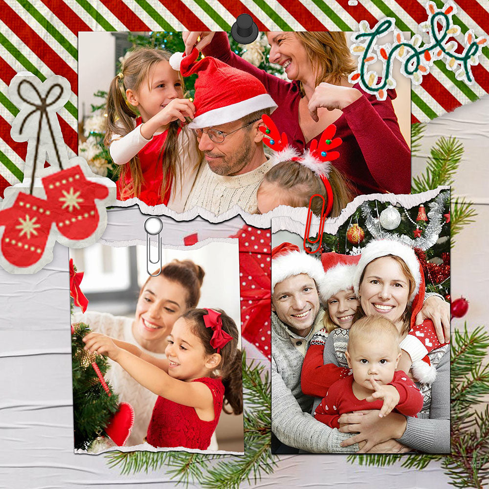 60 Christmas Polaroid Photo Template Bundle - Artixty