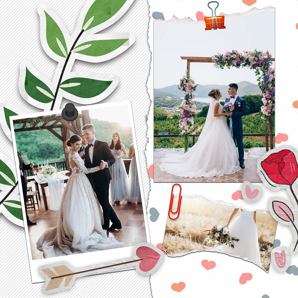 60 Wedding Edition Polaroid Photo Template Bundle - Artixty