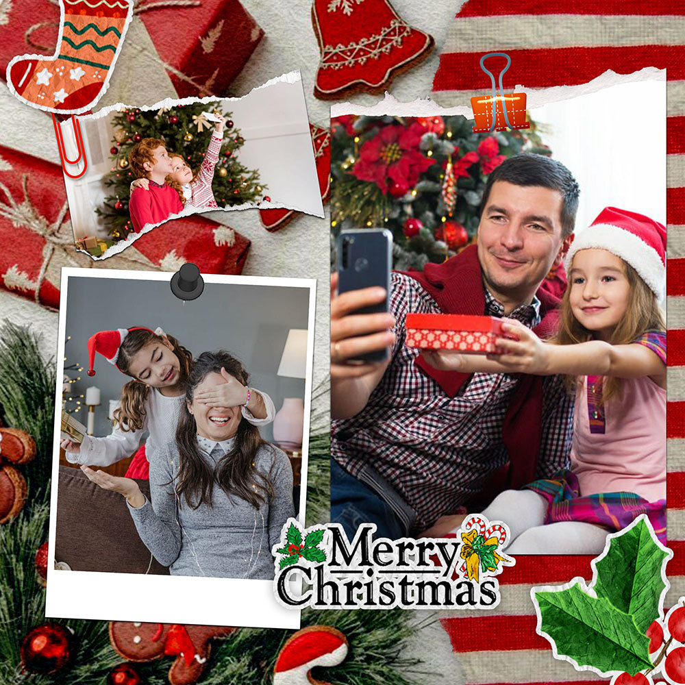 60 Christmas Polaroid Photo Template Bundle - Artixty