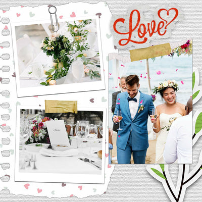 60 Wedding Edition Polaroid Photo Template Bundle - Artixty