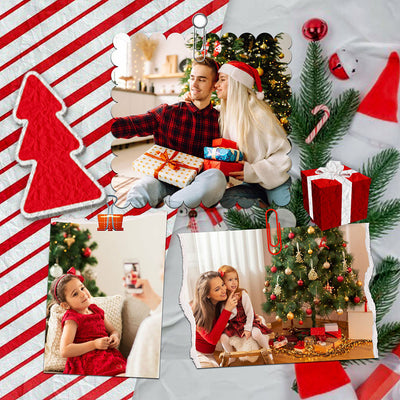 60 Christmas Polaroid Photo Template Bundle - Artixty