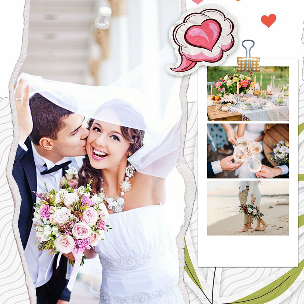 60 Wedding Edition Polaroid Photo Template Bundle - Artixty