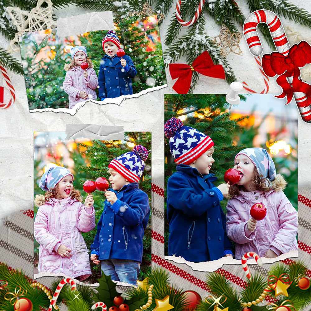 60 Christmas Polaroid Photo Template Bundle - Artixty